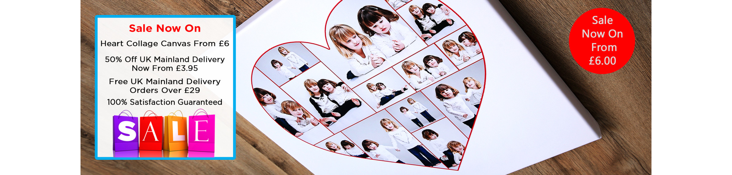 Save 85% Off Heart Collage Canvas